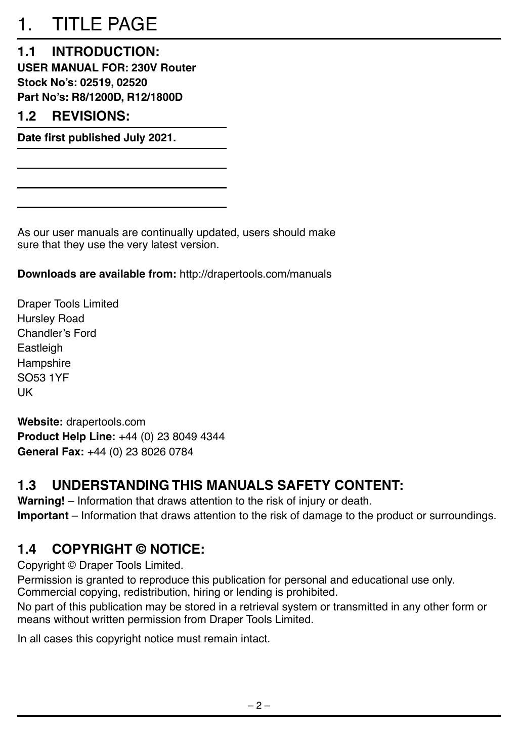 Datasheet page 2