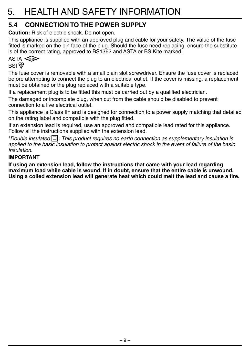 Datasheet page 9