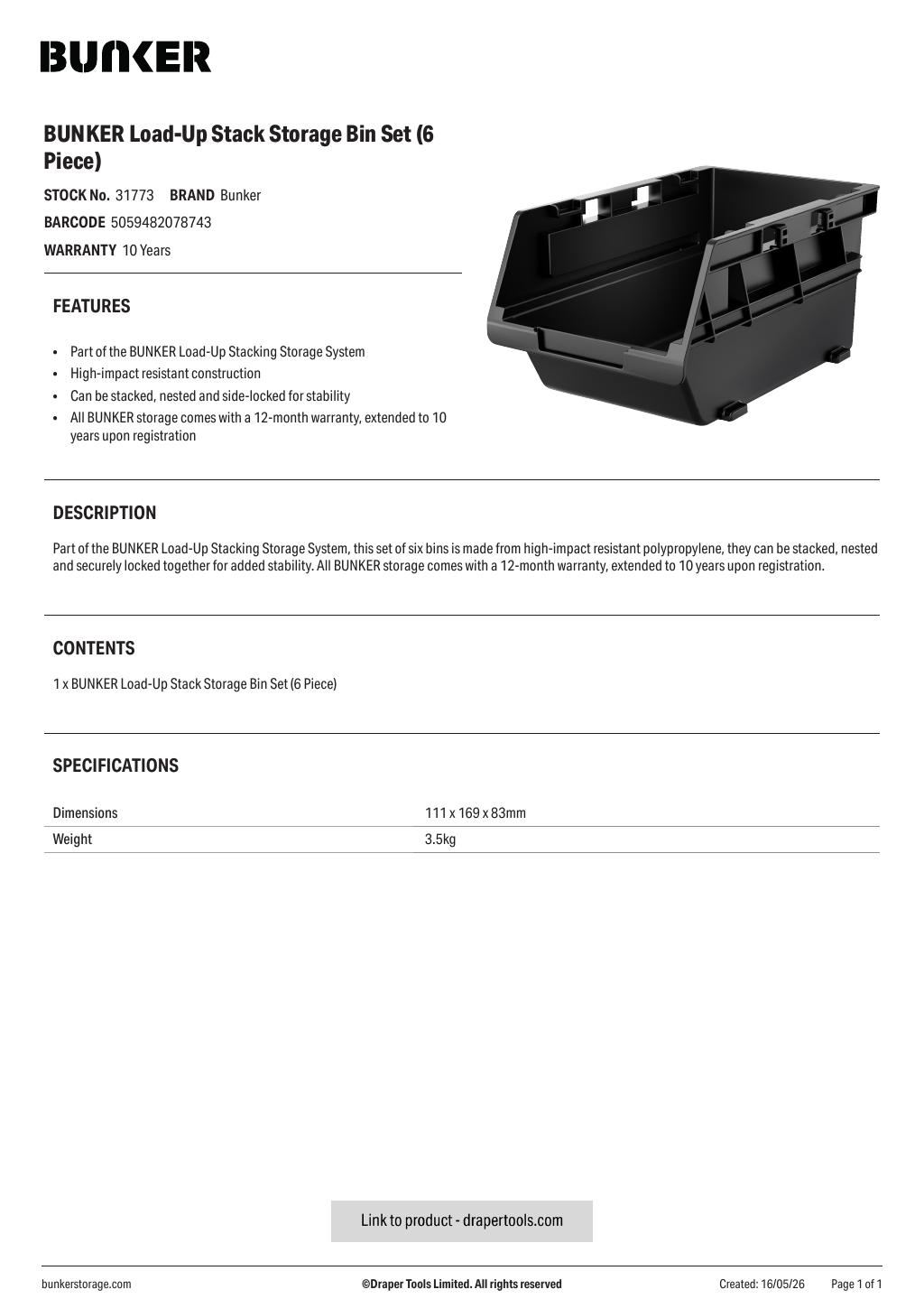 Datasheet page 1