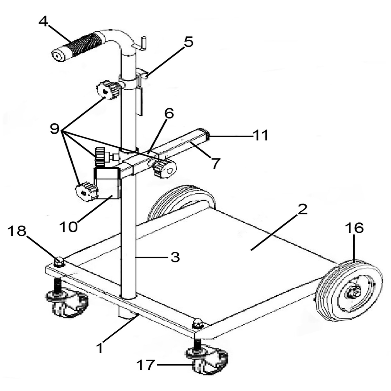 Exploded diagram for the Sealey Air Operated Gear Oil Dispensing System (AK4560D)